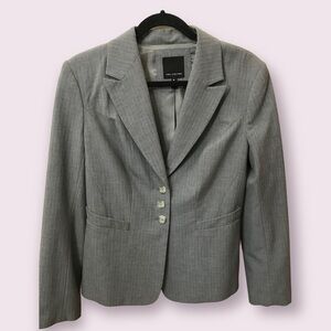 THE Limited Womens Viscose Blend Gingham Checkered Tweed Blazer Jacket Size 10